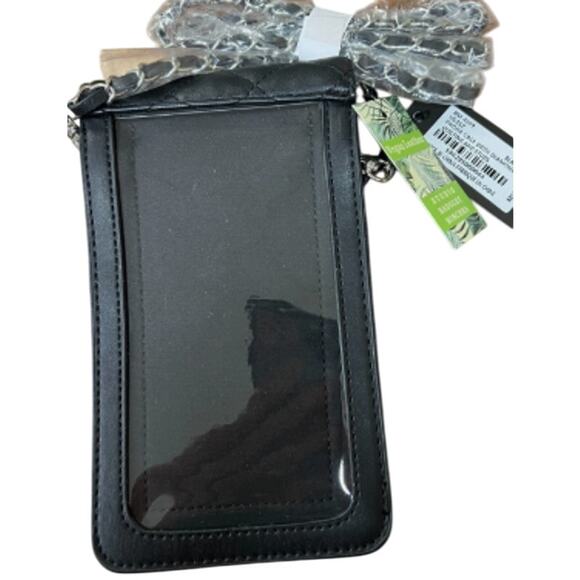 Badgley Mischka vegan leather phone case w/ diamond quilting and studs Black NWT - Picture 2 of 6